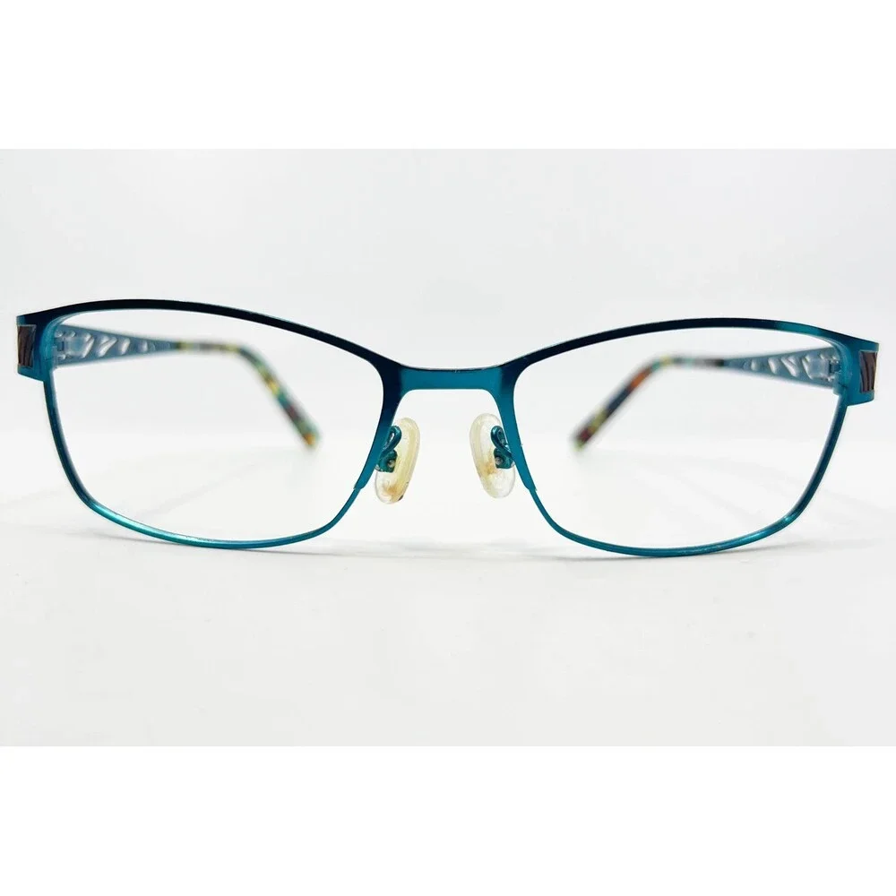 Karen Kane Eyeglasses Womens Teal KOKIA Cutout Temple 53-17-135